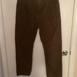 Eddie Bauer Men's Straight Brown Corduroy Jeans